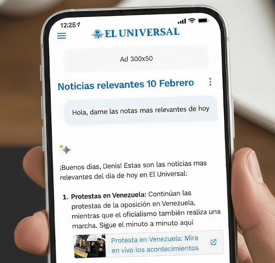 ia instaurada en el diseño web de el universal desarrollado por attach group