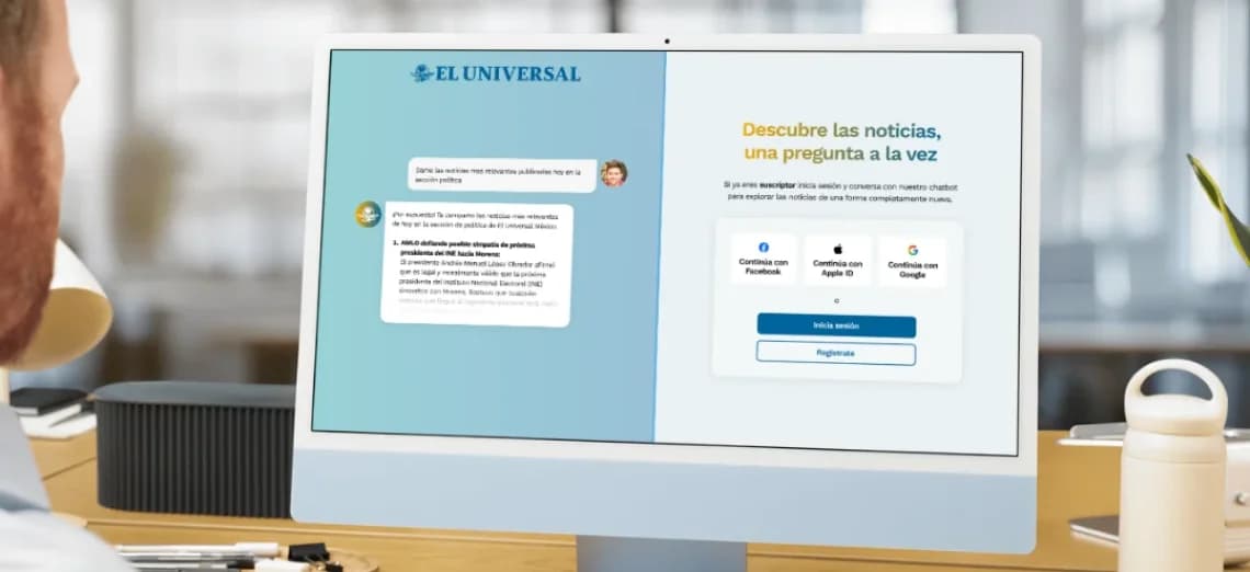 interface nueva de el universal desarrollado por attach group
